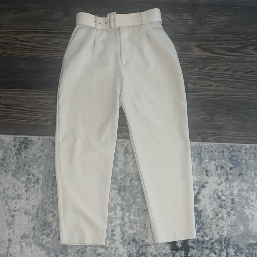Cream Pants w/ Belt